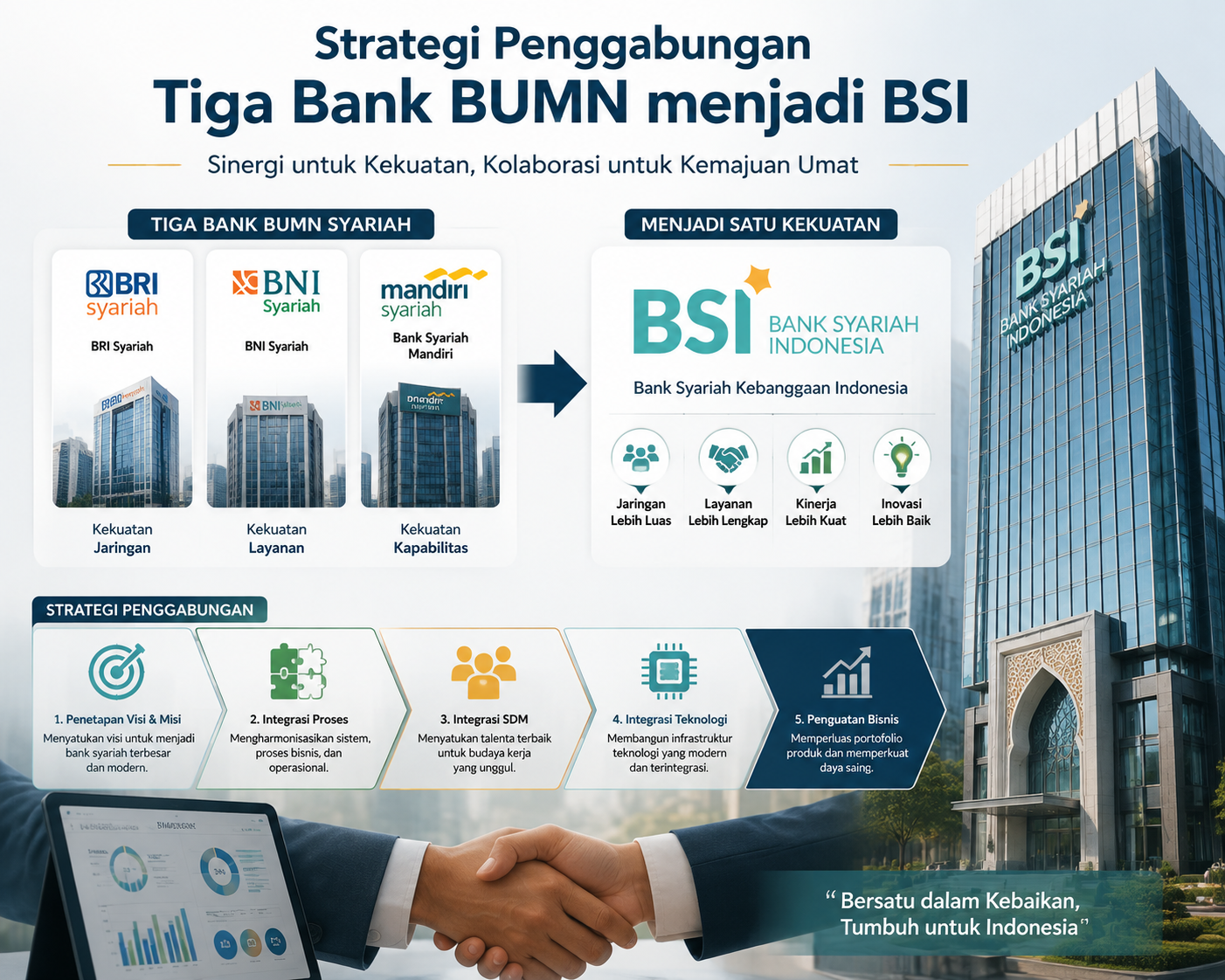 Strategi Penggabungan Tiga Bank BUMN menjadi BSI